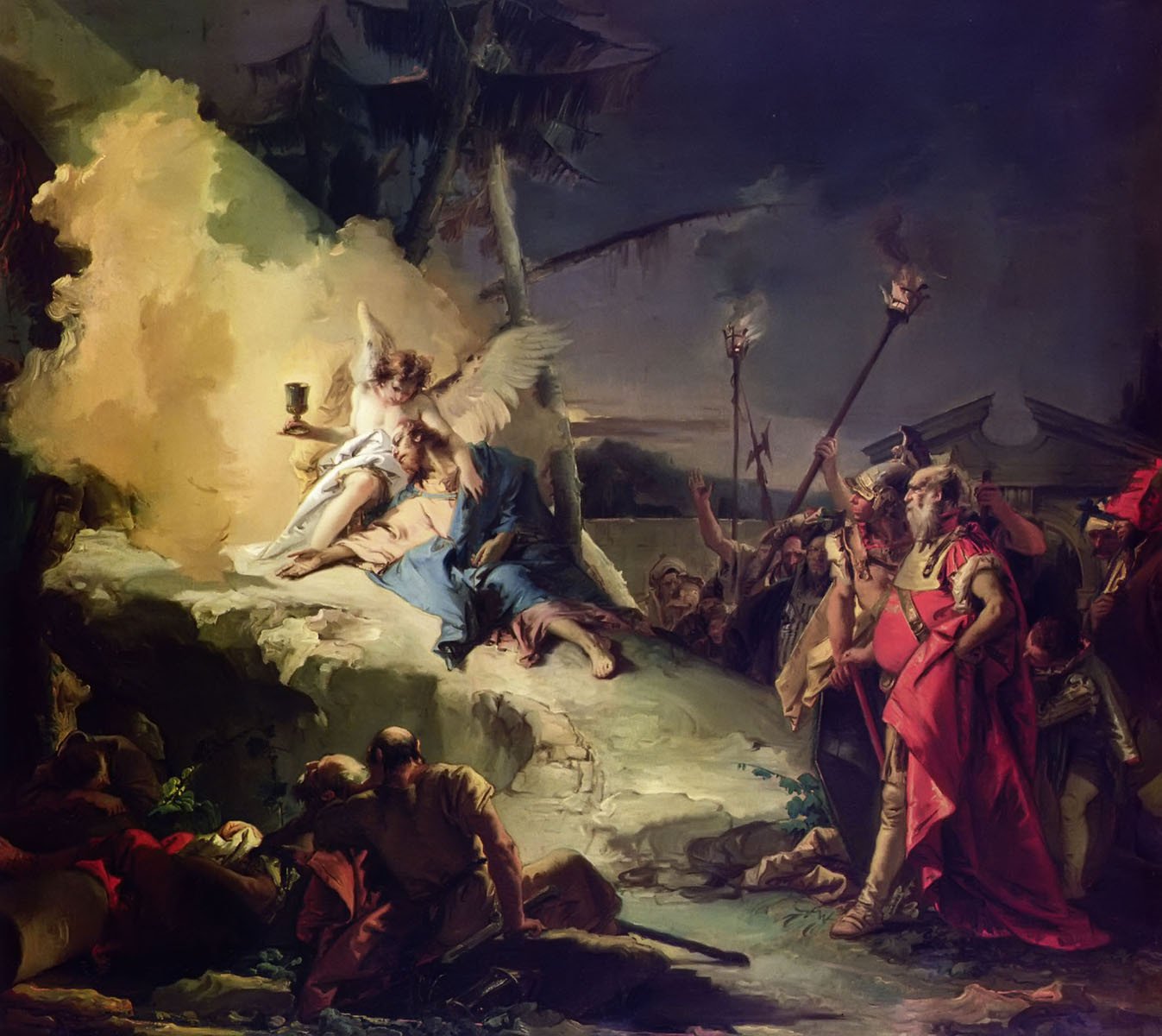 1347x1200 Giovanni Battista Tiepolo - Christ In The Garden Painting