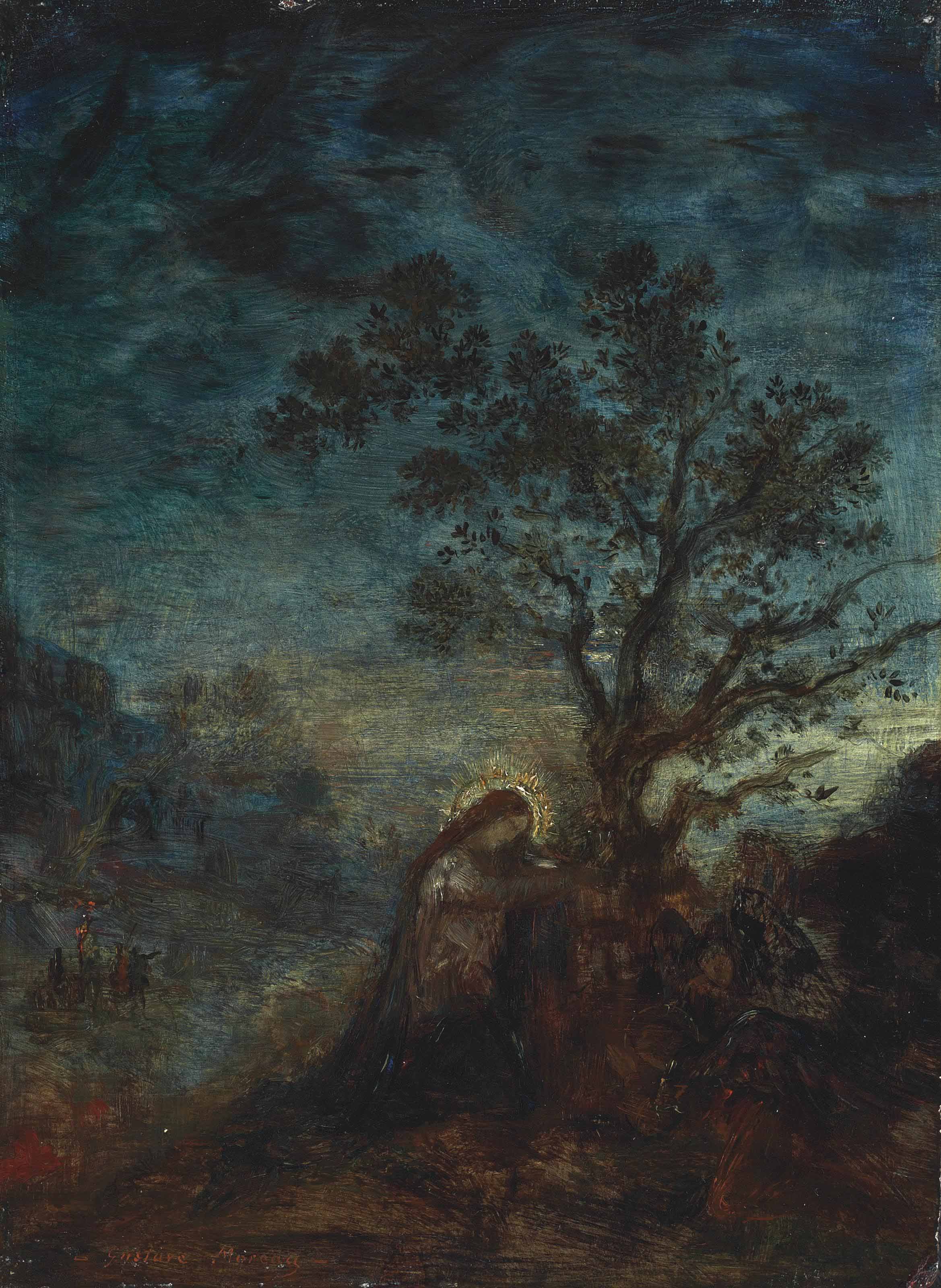 2338x3200 Gustave Moreau (French, 1826 1898) Christ In The Garden - Christ In The Garden Painting