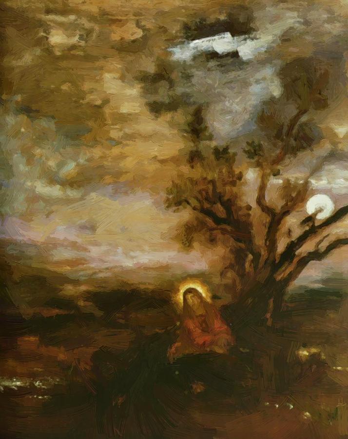 714x900 Christ In The Garden Painting By Moreau Gustave - Christ In The Garden Painting