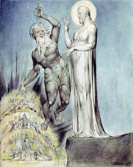 438x550 Christ In The Wilderness, William Blake - Christ In The Wilderness Painting