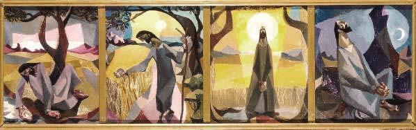 598x188 Christ In The Wilderness By Harold Wood - Christ In The Wilderness Painting