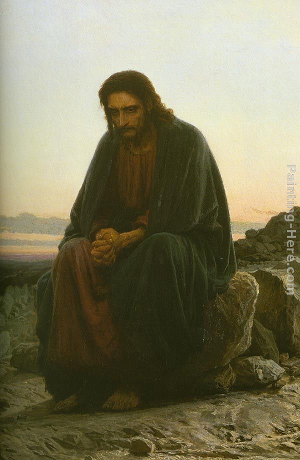 600x920 Ivan Nikolaevich Kramskoy Christ In The Wilderness Painting - Christ In The Wilderness Painting