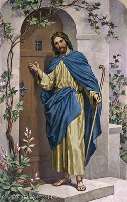 252x400 Revelation 3 Christ Knocking - Christ Knocking At The Door Painting