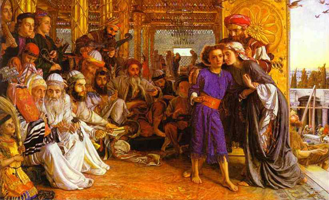 650x395 William Holman Hunt - Christ Knocking At The Door Painting