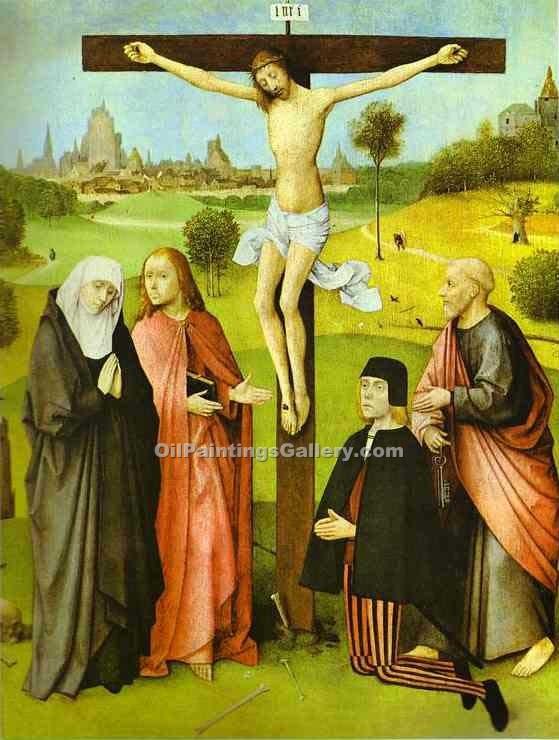 559x740 Christ On Cross With Donors And Saints By Hieronymus Bosch - Christ On The Cross Painting