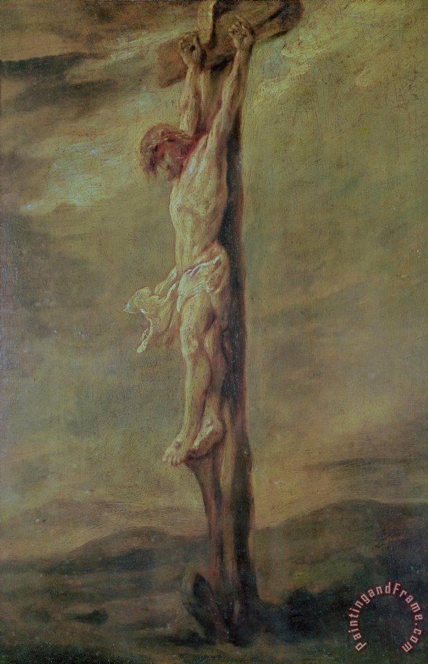 619x960 Rembrandt Christ On The Cross Painting - Christ On The Cross Painting