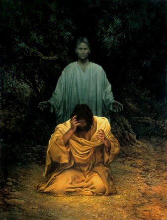336x443 Jesus Agony In The Garden - Christ Praying In The Garden Of Gethsemane Painting