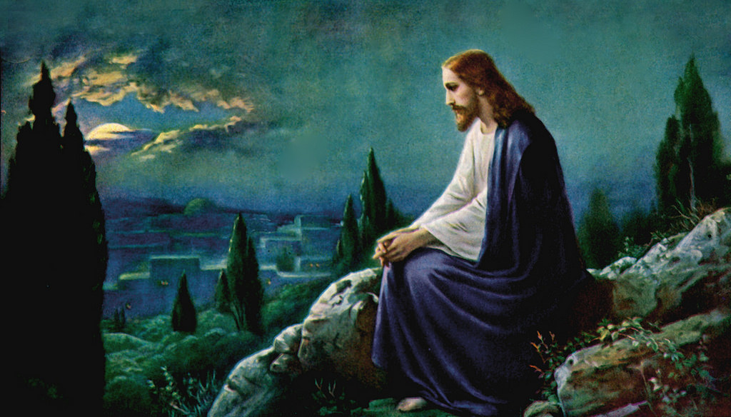 1024x584 Jesus Praying In The Garden - Christ Praying In The Garden Of Gethsemane Painting