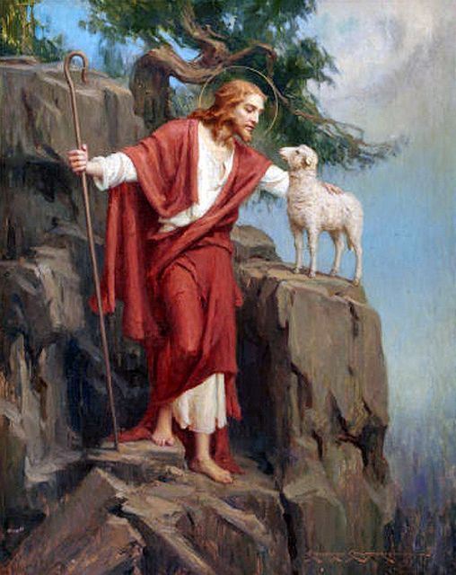 508x640 The Good Shepherd Biblical Word Studies - Christ The Good Shepherd Painting