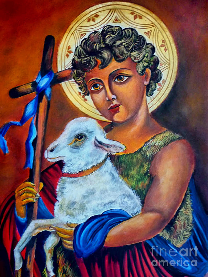 675x900 Christ The Good Shepherd Painting By Ryszard Sleczka - Christ The Good Shepherd Painting