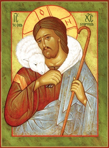 370x500 Christ The Good Shepherd, Medium Icon - Christ The Good Shepherd Painting