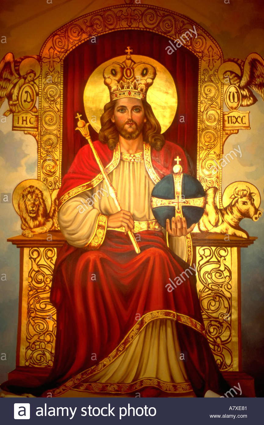 865x1390 King Of Kings Jesus Sitting On His Throne On Painting - Christ The King Painting