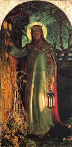 247x500 The Light Of The World Painting By William Holman Hunt Behold, I - Christ The Light Of The World Painting