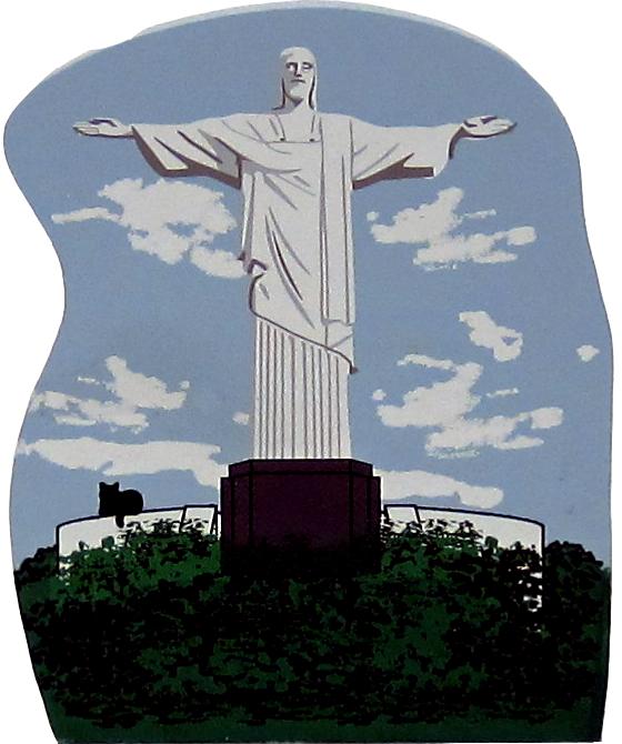 560x670 Christ The Redeemer Statue, Rio De Janeiro, Brazil The Cat'S - Christ The Redeemer Painting