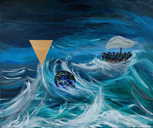 300x251 Jesus Walking On Water Paintings Fine Art America - Christ Walking On Water Painting