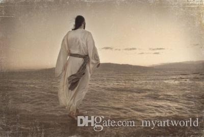 400x268 2018 Framed Jesus Christ Walking On Water By Melanie Ewing,pure - Christ Walking On Water Painting