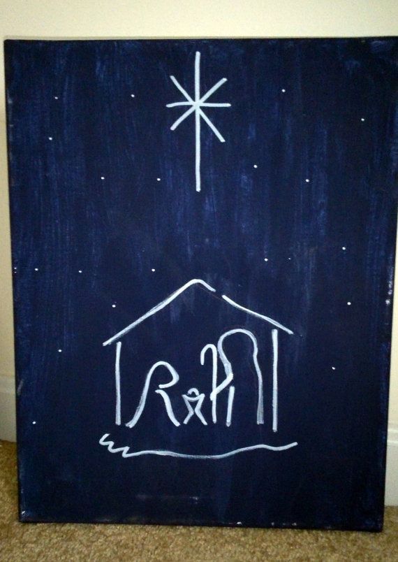 570x804 Image Result For Easy Cross Paintings On Canvas Art - Christian Christmas Painting