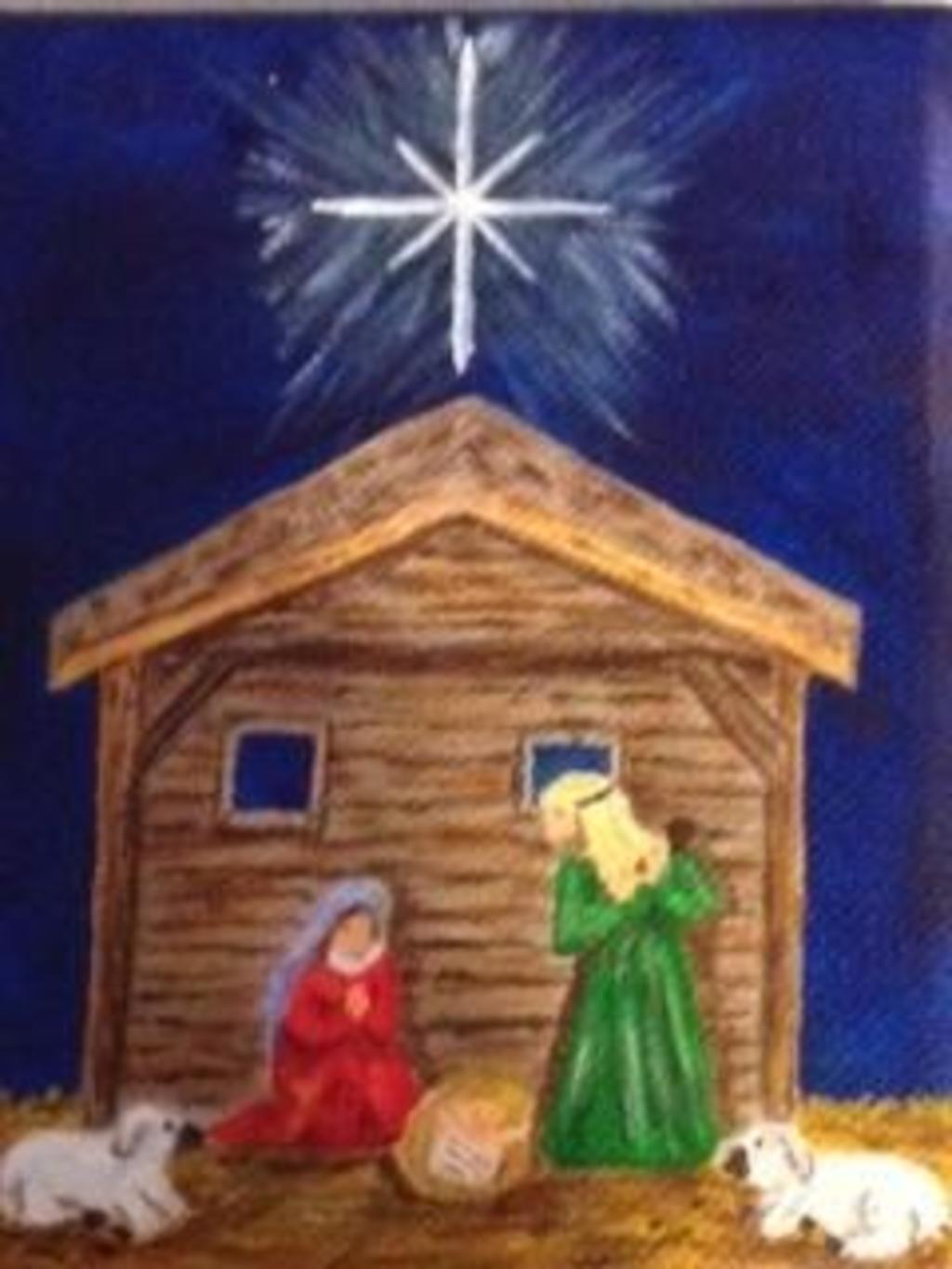 1024x1365 Liberty Christian Church, Newnan, Ga. - Christian Christmas Painting