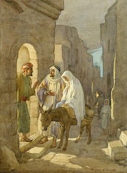 250x342 There Is No Room - Christian Christmas Painting