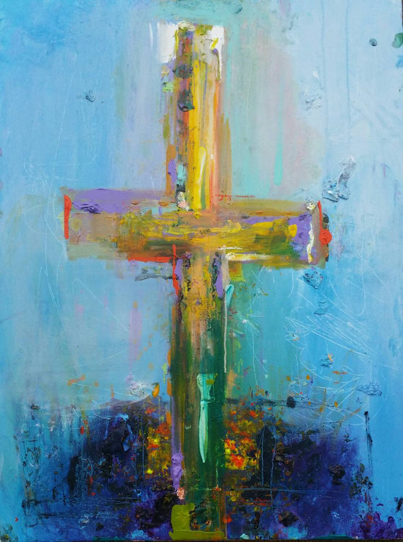 570x766 Cross - Christian Cross Painting