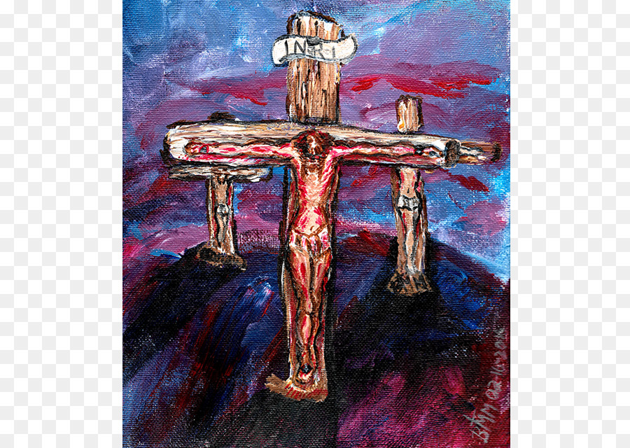 900x640 Crucifixion Of Jesus Symbol Christian Cross - Christian Cross Painting