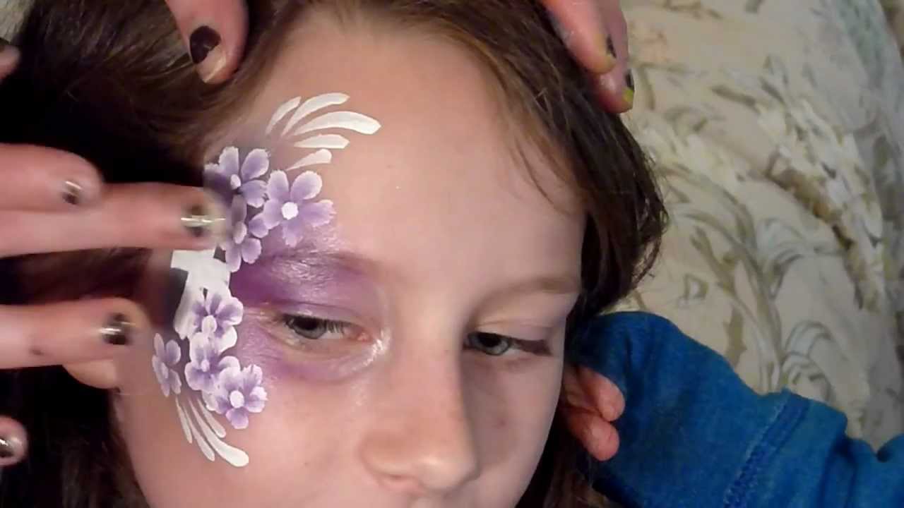 1280x720 Girly Cross And Flowers - Christian Face Painting