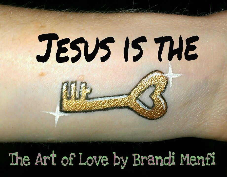 920x719 Jesus Is The Key, Christian Face Painting Design By The Art - Christian Face Painting
