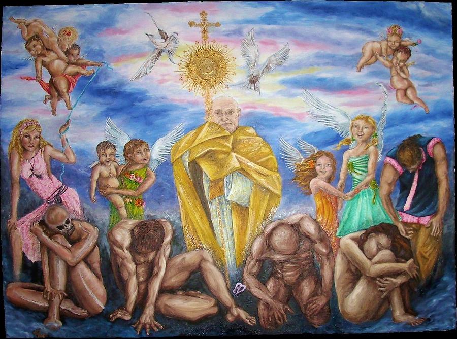 900x668 Pope Oil Painting On Canvas Pope John Paul Christian Paintings - Christian Painting
