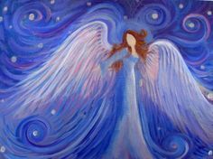 236x176 Healing Angel Art Original Acrylic Painting 9 X12 By Brydenart - Christmas Angel Painting