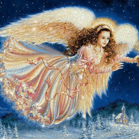 Christmas Angel Painting at PaintingValley.com | Explore collection of ...