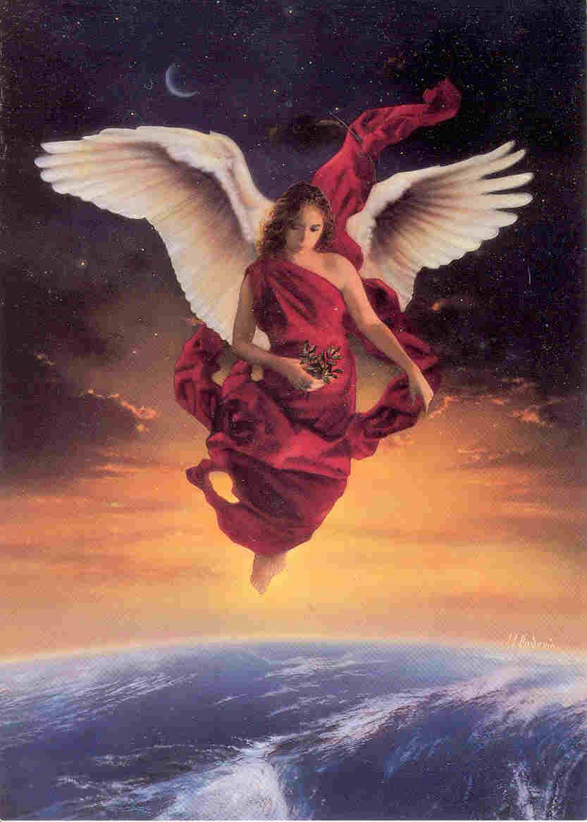 833x1167 Christmas Angels Renaissance Art Christmas Angel Painting Card - Christmas Angel Painting