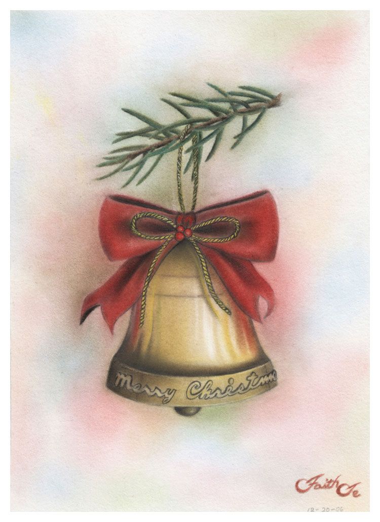 750x1030 Christmas Bell Bells Vintage Christmas, Vintage - Christmas Bells Painting