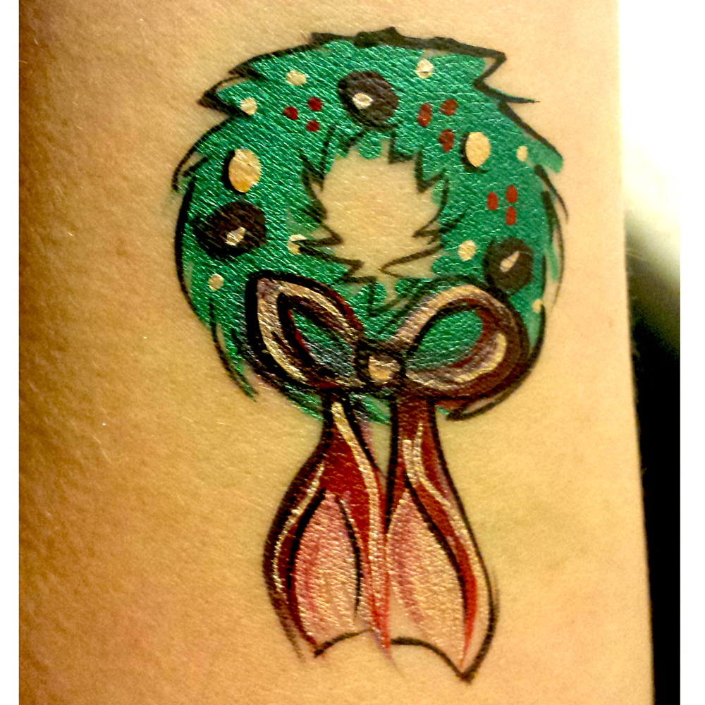 1000x1000 How To Paint A Christmas Wreath - Christmas Bow Painting