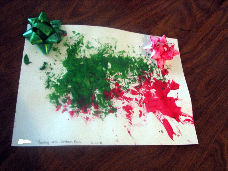 800x600 Mary Ann's House More Christmas Stuff With The Kids - Christmas Bow Painting