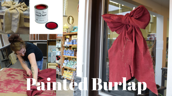 560x315 Painted Burlap Christmas Bow - Christmas Bow Painting