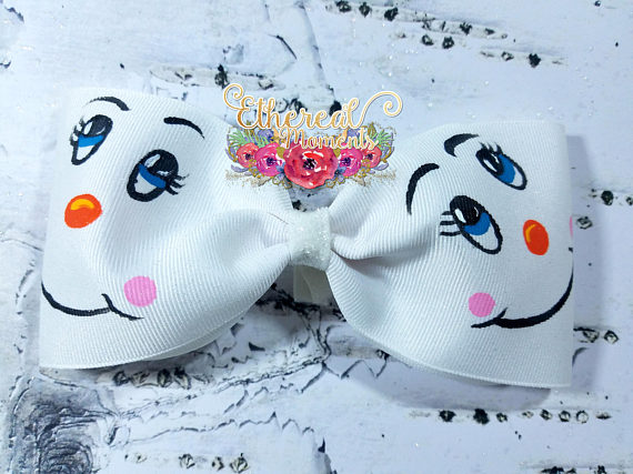 570x427 Snowman Christmas Bow Hand Painted Hair Bow Painted - Christmas Bow Painting