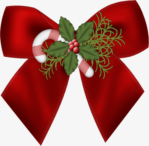 520x510 Big Red Bow Creative Christmas, Hand Painted Cartoon, Creative - Christmas Bow Painting