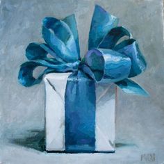 236x236 By Karen Appleton .[Painting And Quite Lovely] Art - Christmas Bow Painting