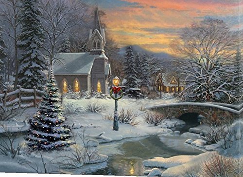 Christmas Church Painting at PaintingValley.com | Explore collection of ...