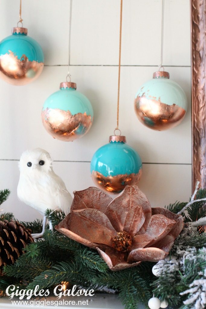 683x1024 Diy Painted Copper Leaf Christmas Ornaments - Christmas Decorations Painting