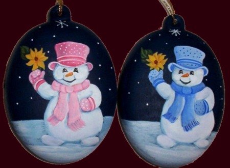 450x330 Hand Painted Custom Order Christmas Ornaments, Can Be Personalised. - Christmas Decorations Painting