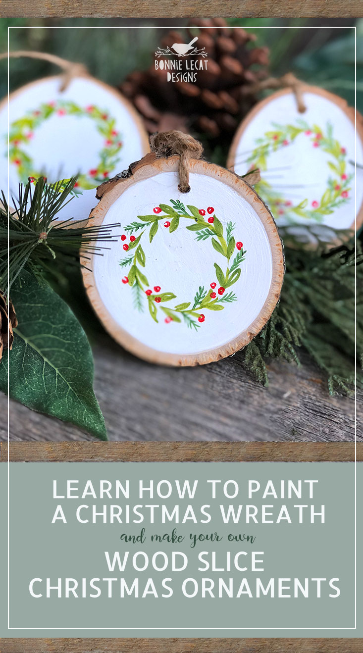 733x1319 Learn How To Paint Your Own Hand Painted Christmas Wreath Ornament - Christmas Decorations Painting
