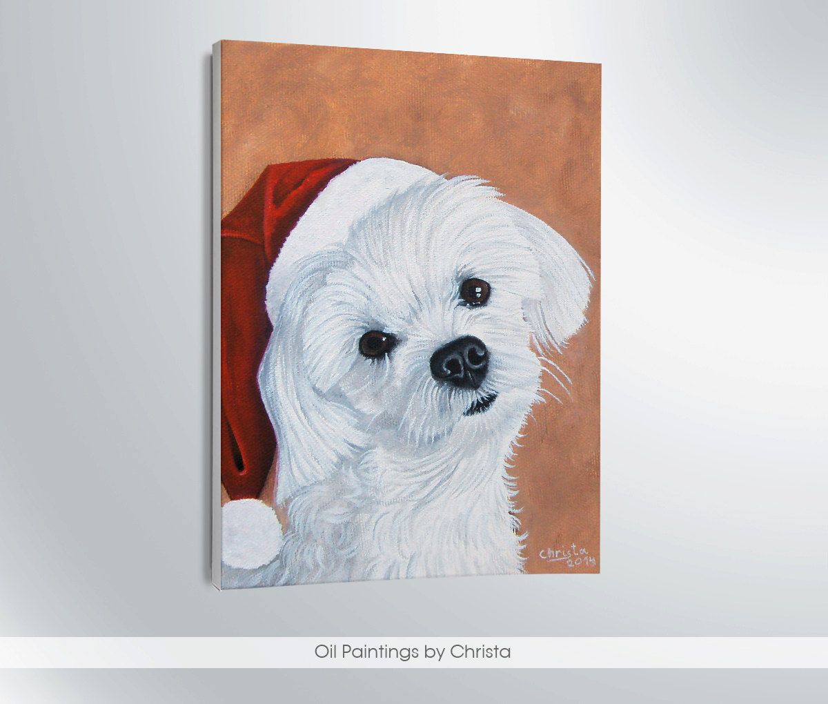 1200x1020 Dog Painting , Christmas Decoration, Christmas Sign, Oil Painting - Christmas Dog Painting