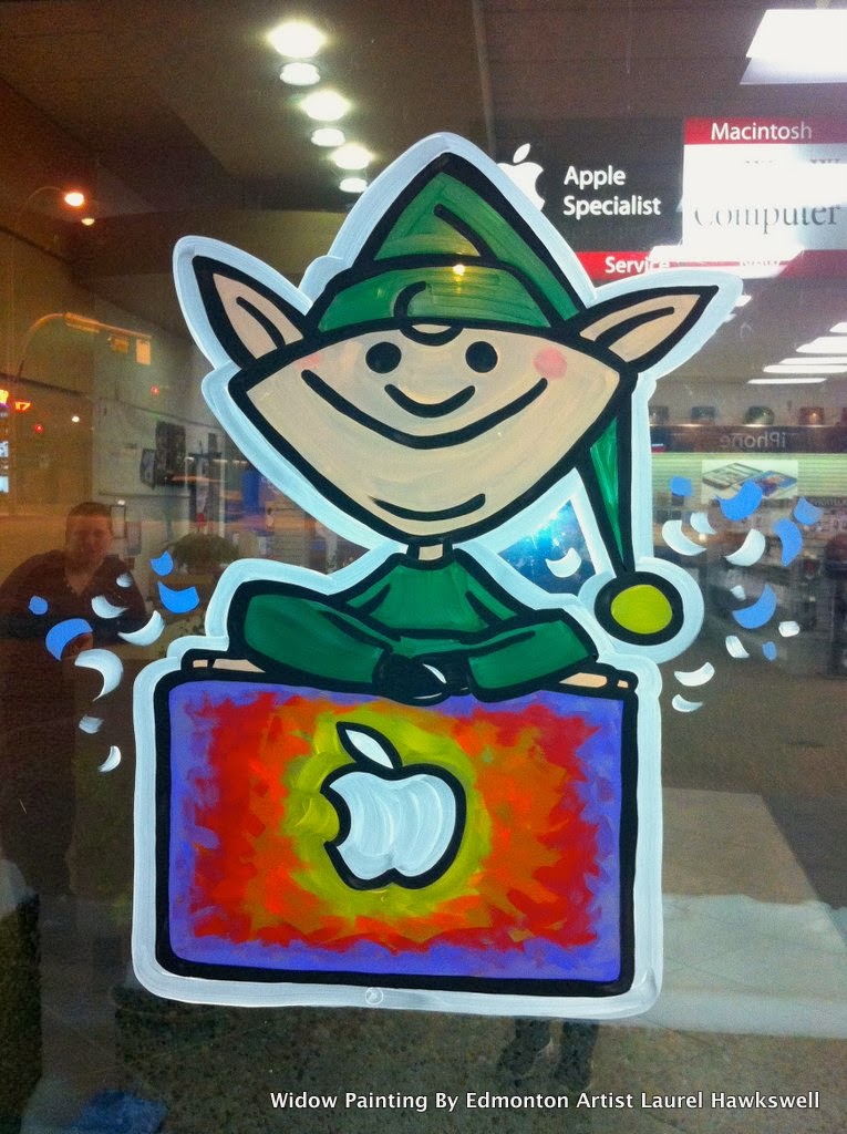 765x1024 Laurel Hawkswell Edmonton Artist - Christmas Elf Painting