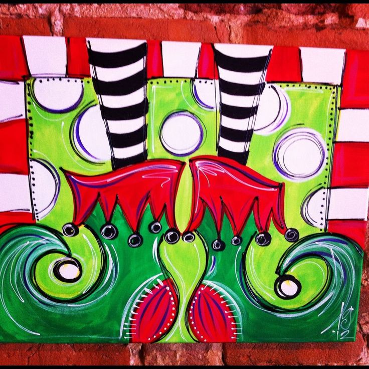 736x736 Paint Parties Debbie's Palette - Christmas Elf Painting