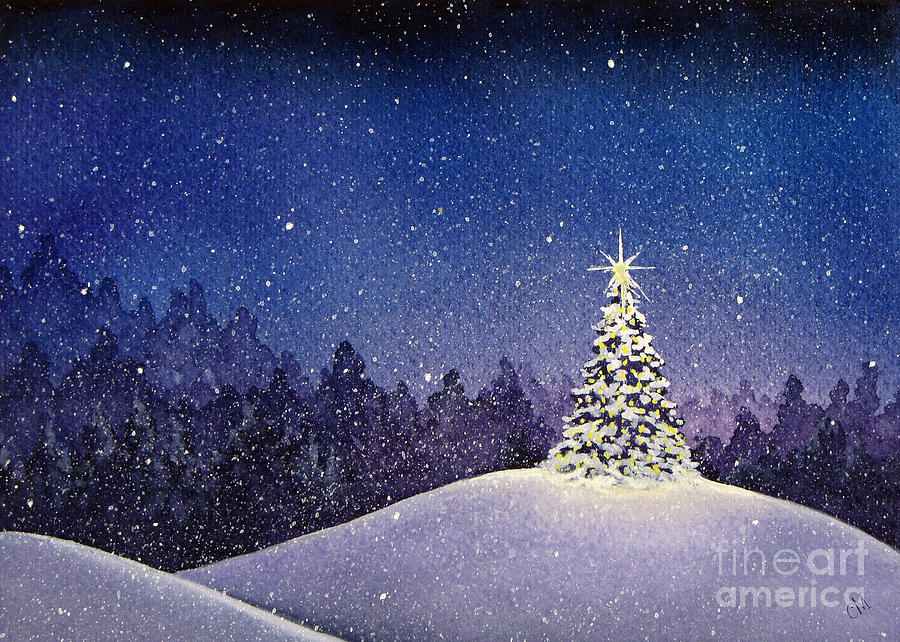 900x642 Christmas Eve Painting By Christina Meeusen - Christmas Eve Painting