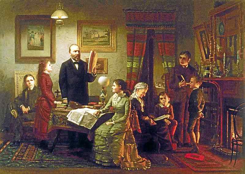 800x566 President Garfield's Family Christmas To Be Celebrated In Mentor - Christmas Family Painting