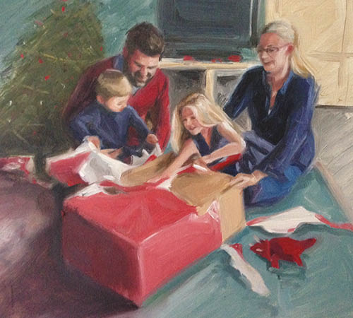 500x450 Top 6 Tips For Painting A Family Portrait This Christmas - Christmas Family Painting