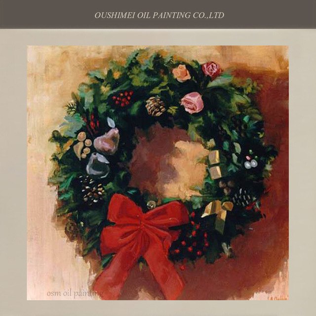 640x640 Merry Christmas Home Decoration Wall Art Pictures Christmas - Christmas Flower Painting