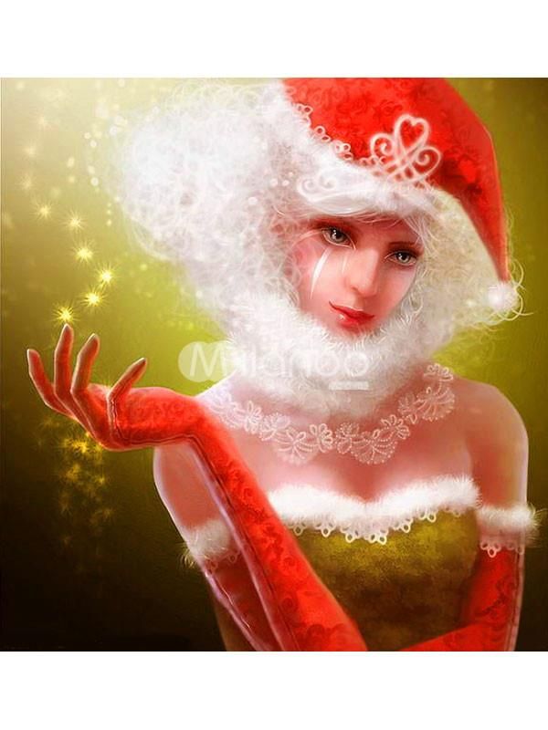 600x800 Hot Christmas Girl Canvas Oil Painting. Size 5060cm. See More - Christmas Girl Painting
